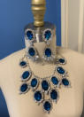 Rhinestone Necklace and Earring Set